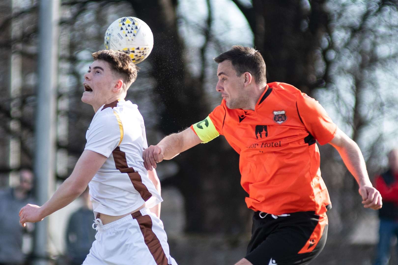 It remains unclear whether Rothes club captain Bruce Milne (right) will be fit for the start of the Highland League season next month. Picture: Daniel Forsyth