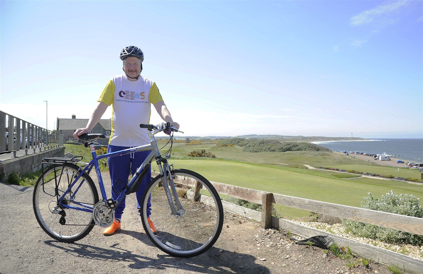 Crinan Dunbar is cycling 250km in May to raise cash for CHAS. Picture: Becky Saunderson.
