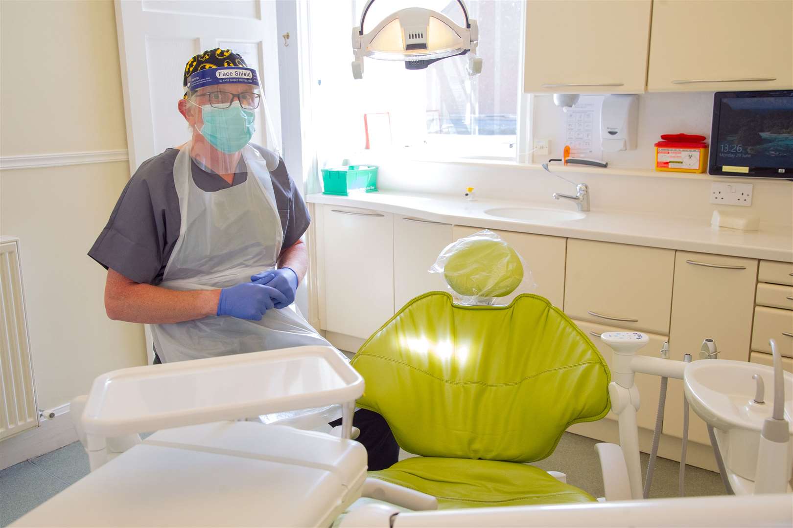Principal Dentist Bill Bennie. ..Elgin's South Street Dental Practice adapts to working life during the coronavirus pandemic. ..Picture: Daniel Forsyth..