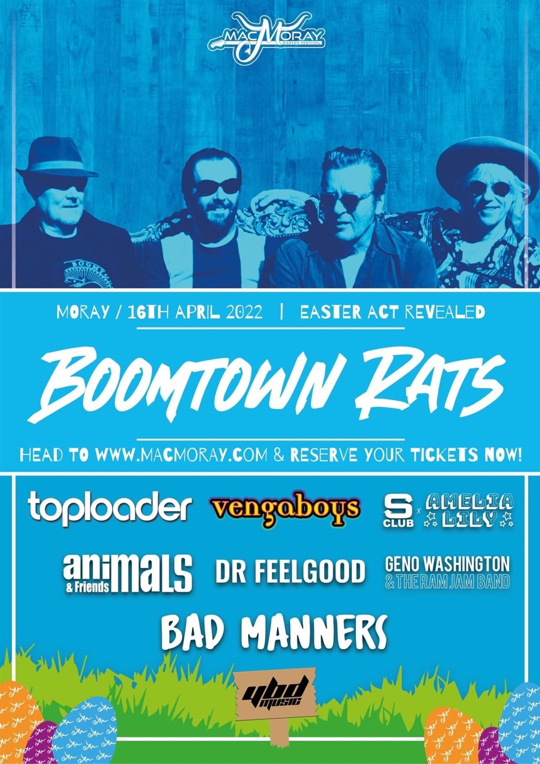 Bob Geldof and the Boomtown Rats are coming to Cooper Park on April 16.