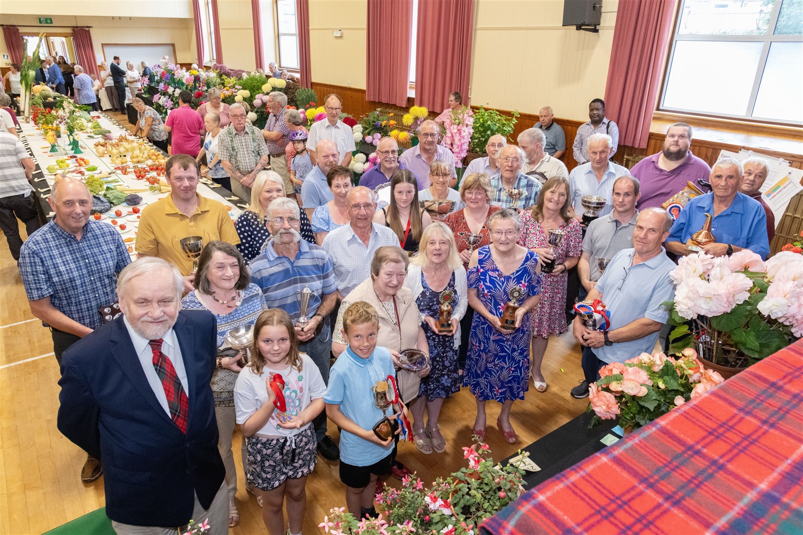 All the winners at the Dufftown Flower Horticulture Society Show. Picture: Beth Taylor
