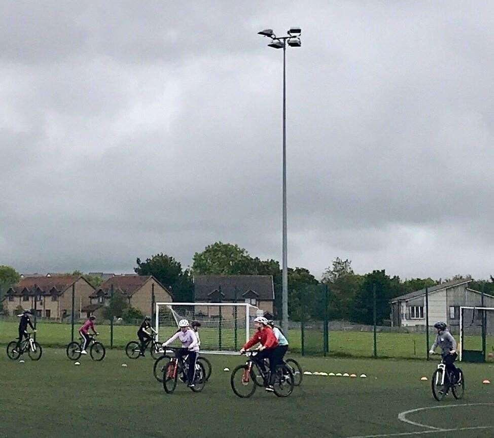 Cycling was an activity enjoyed by the P7s at the 2019 Community Alert Day.