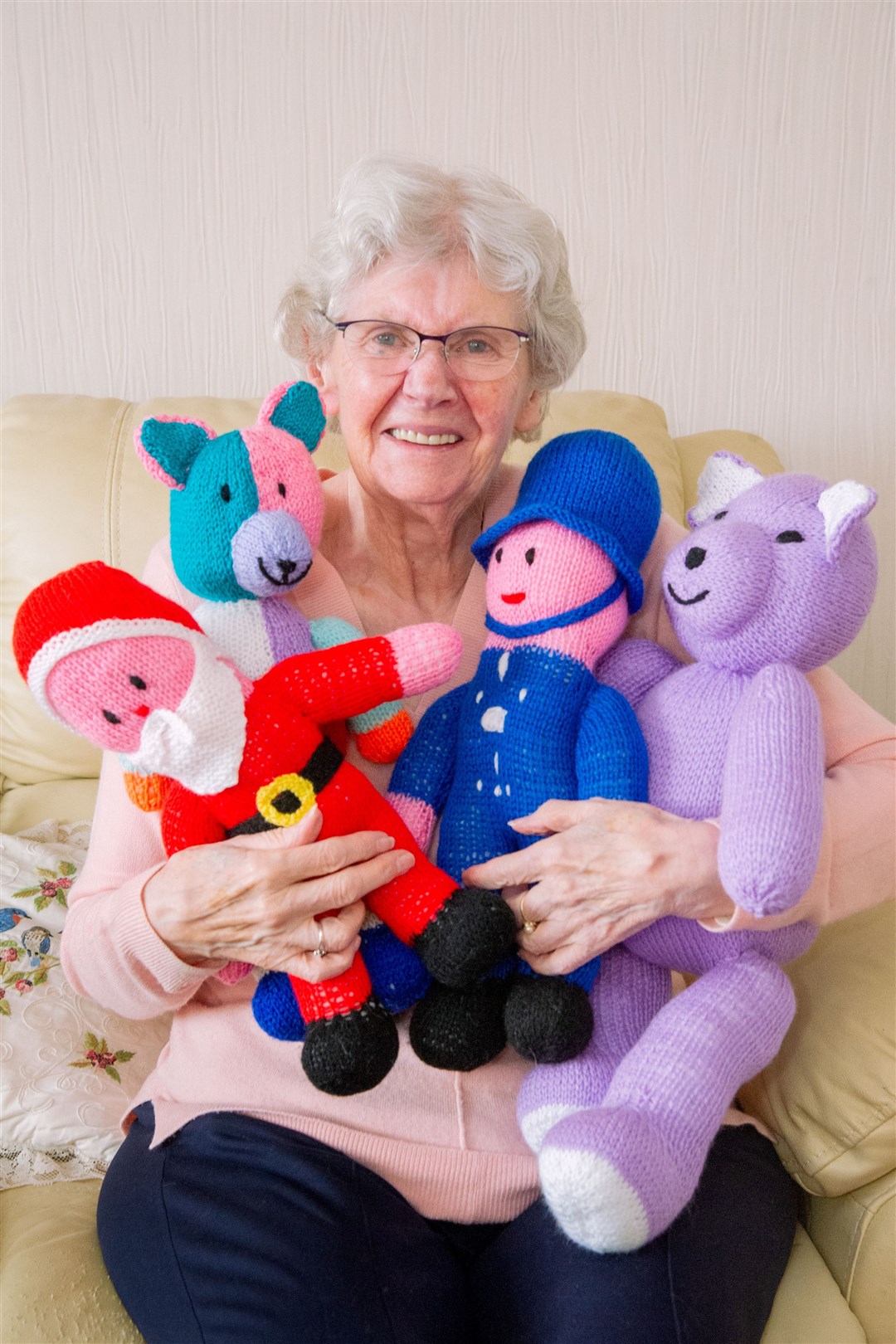 Ruth Ralph, from Hopeman, has donated a large amount of handmade teddies to the Northern Scot's Christmas Toy Appeal.Picture: Daniel Forsyth
