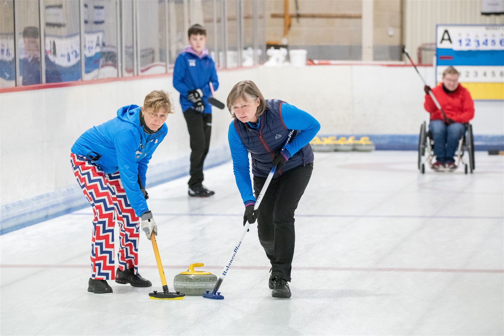 Norwegian visitors to the 2022 Moray International Curling Bonspiel held at the Moray Leisure Centre, Elgin...Picture: Daniel Forsyth..