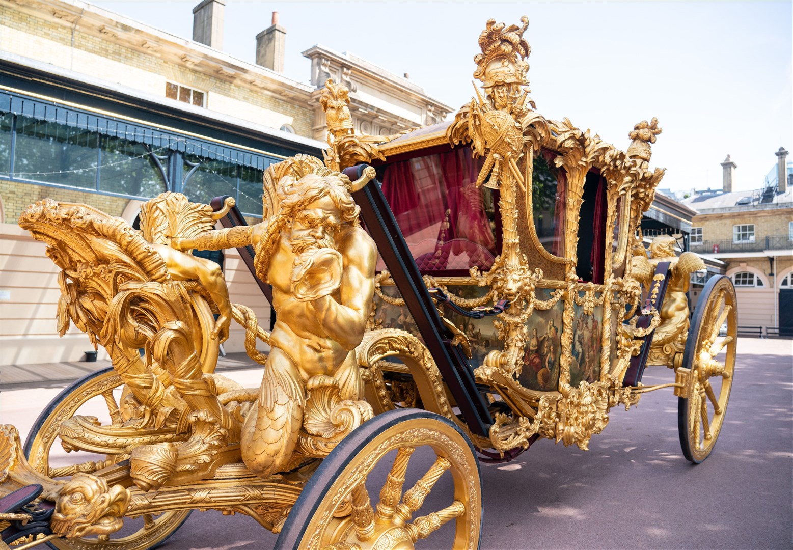The richly decorated coach will be part of this year’s Platinum Jubilee Pageant (Dominic Lipinski/PA))