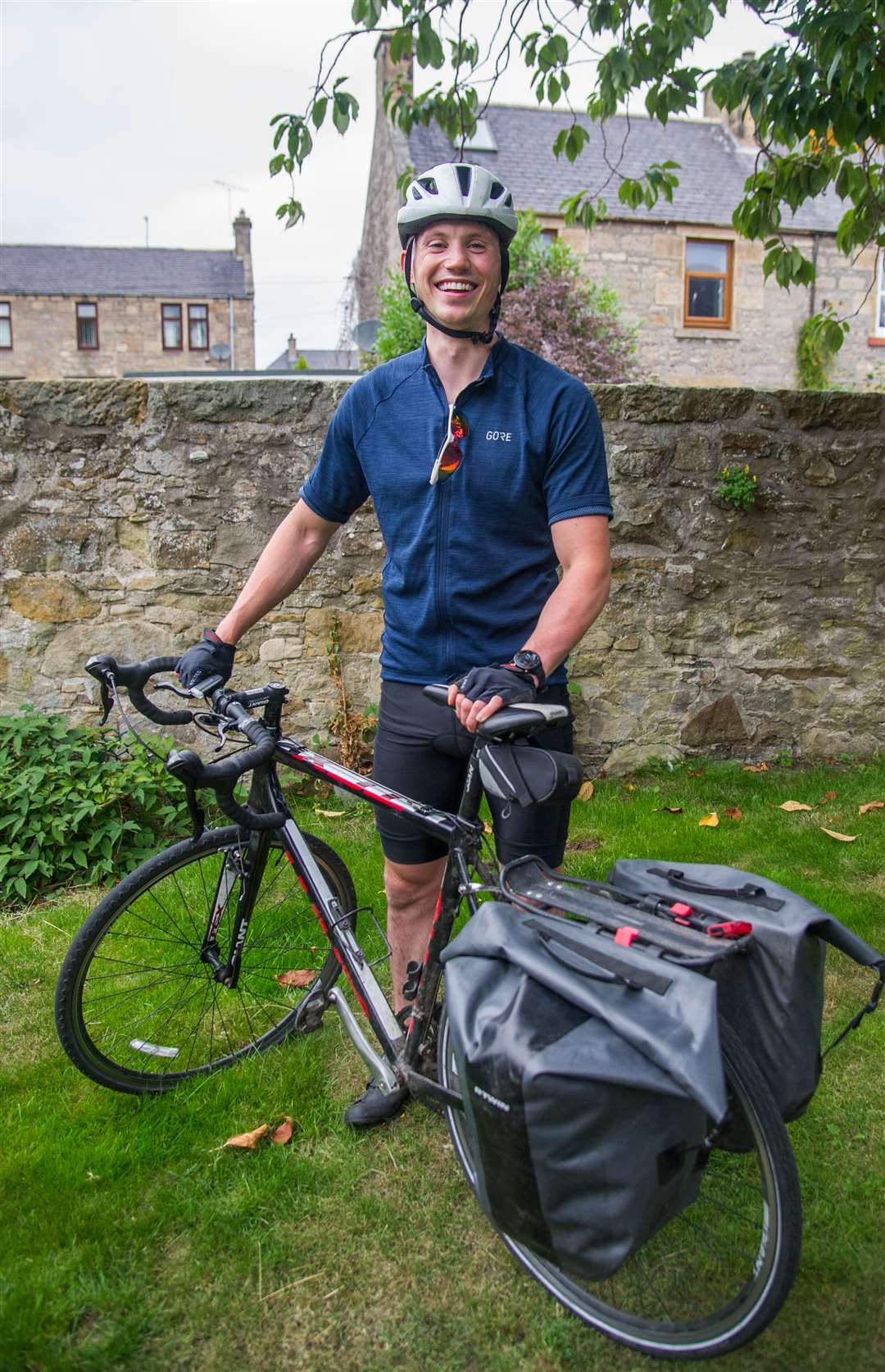 Neil Miller cycled from Land's End to John O'Groats to raise fund for Cancer research after being inspired by a friend's battle with cancer. Picture: Becky Saunderson