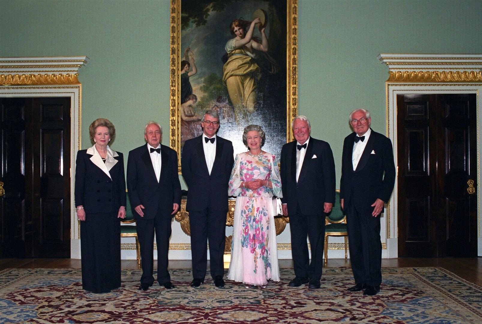 The Queen with five of her prime ministers (PA)