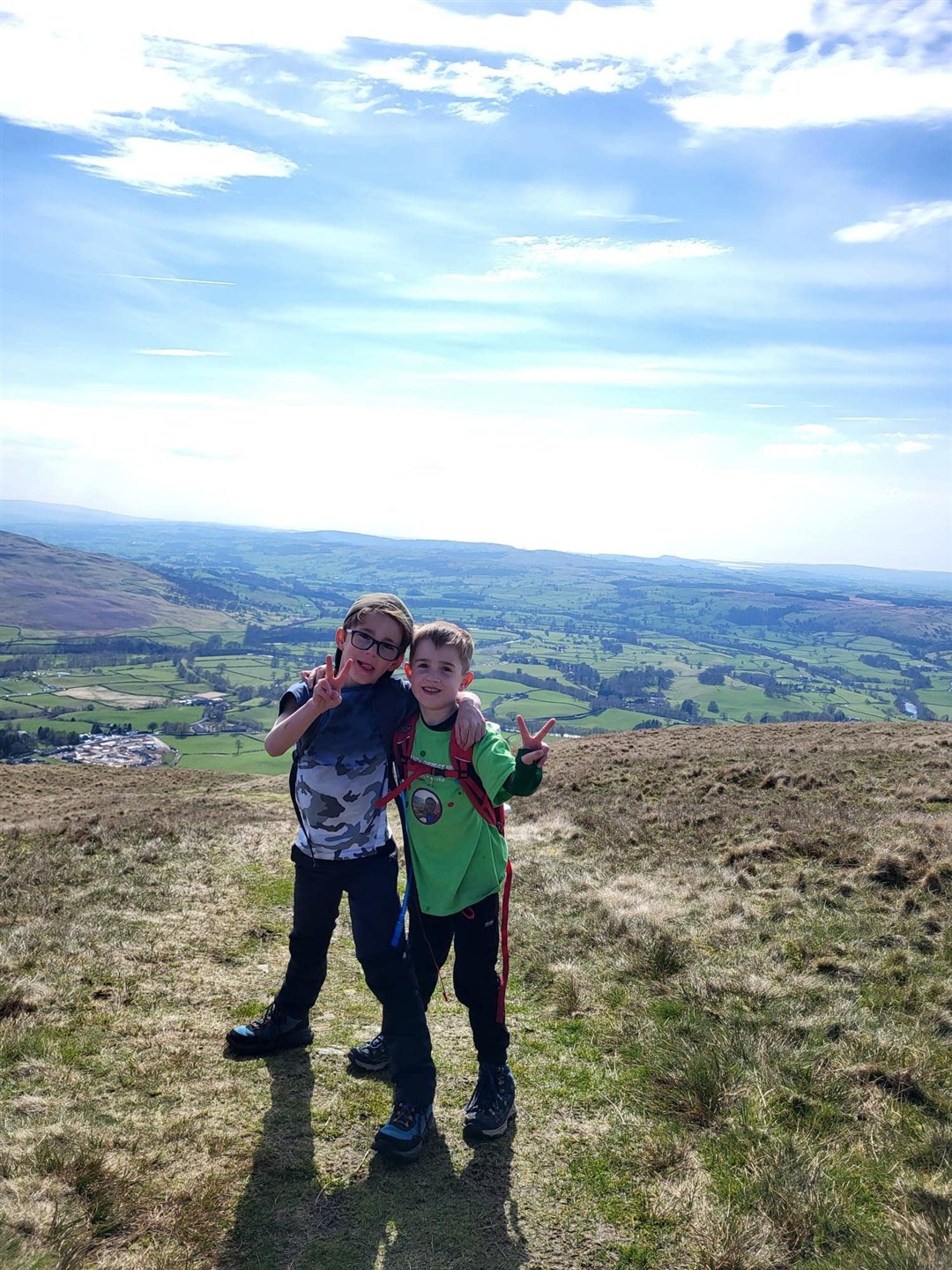 Six-year-old Oscar Burrow (right) will be joined in the Three Peaks Challenge by his friend, Ollie Perkins (Matt Burrow/PA)
