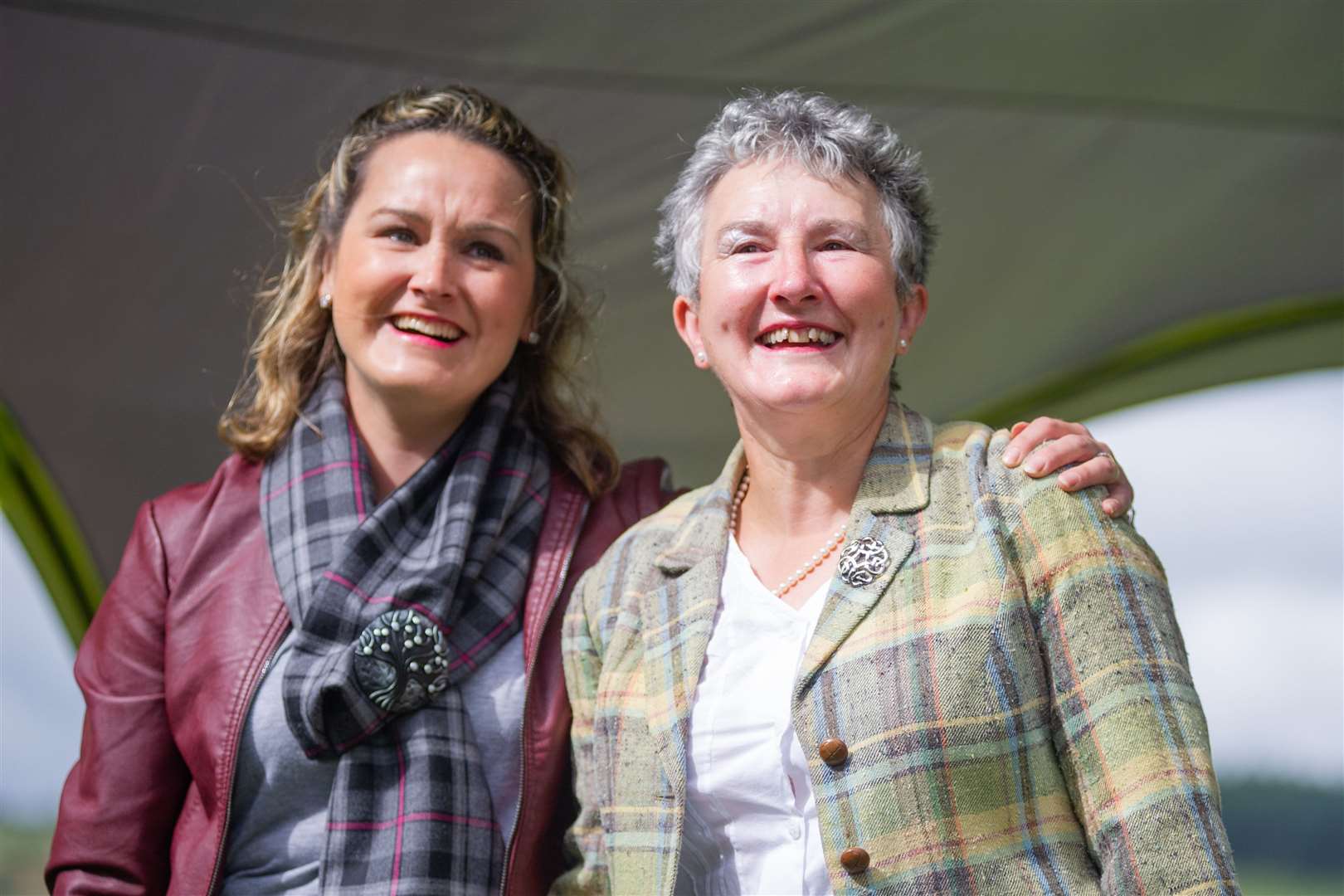 In perfect step, Vivienne McIntosh with mum Alison Gordon (Milne). Picture: Daniel Forsyth.