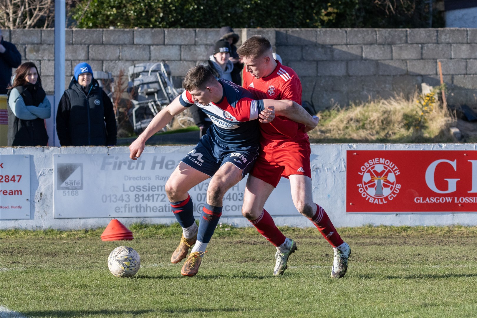 James Allan, in action against Turriff Utd, got his first goal for the club against Brora Rangers.