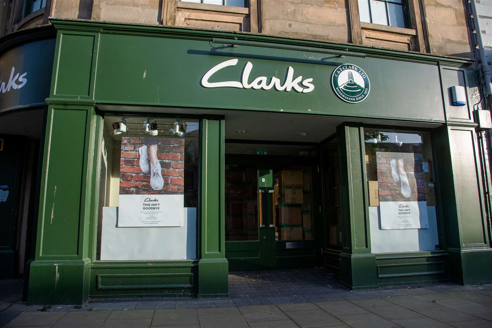 Elgin High Street store Clarks has closed its doors for the final time, resulting in nine redundancies. Picture: Daniel Forsyth.