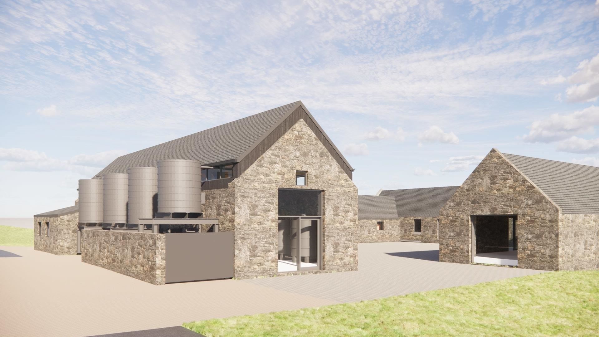 An image of plans for the Cabrach Distillery and Heritage Centre, expected to be ready to welcome visitors in spring 2023.