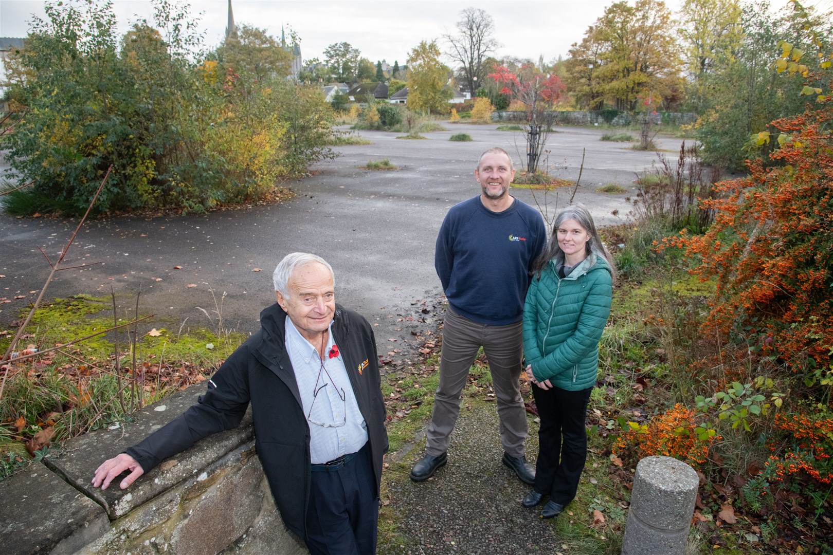 AES Solar in Forres has taken over the former Tesco site. From left: George Goudsmit (managing director), Campbell MacLennan (technical director) and Lynn Davidson (finance director). Picture: Daniel Forsyth.