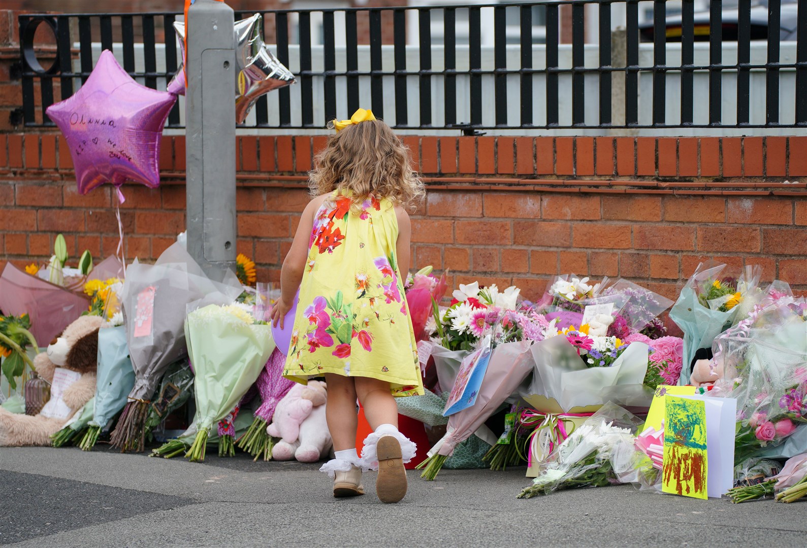 Tributes in Kingsheath Avenue, Knotty Ash, Liverpool (Peter Byrne/PA)