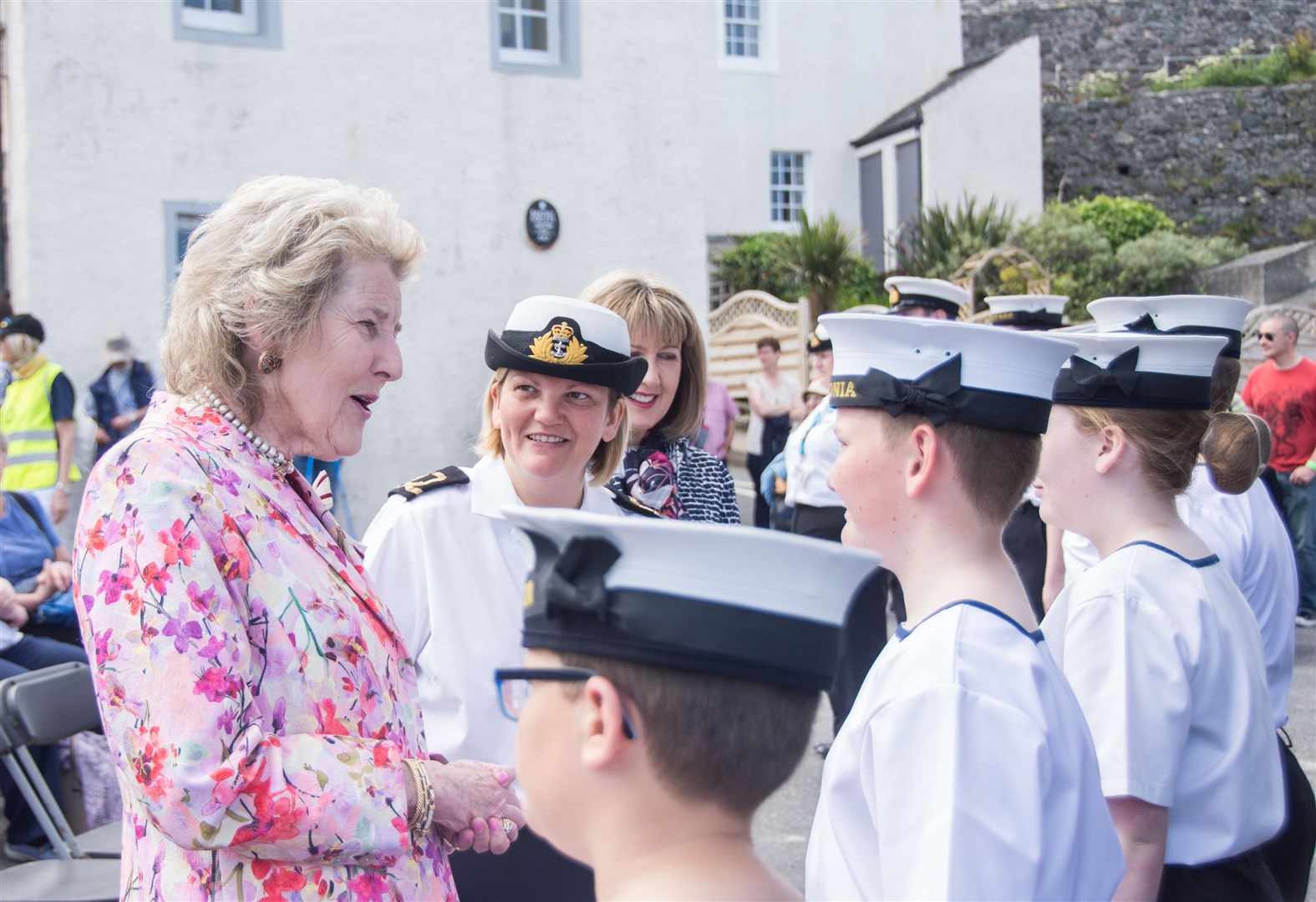 Lord Lieutenant of Banffshire Clare Russell at this year's Portsoy Boat Festival.