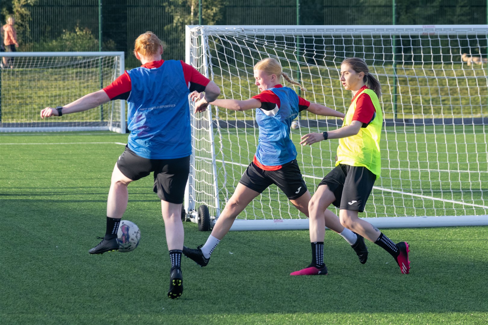 Elgin City Ladies training ahead of their first match. ..Picture: Beth Taylor.