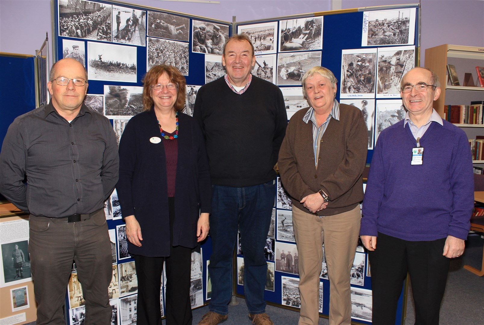 Members of the Western Front Association during a previous exhibition at Elgin Library.