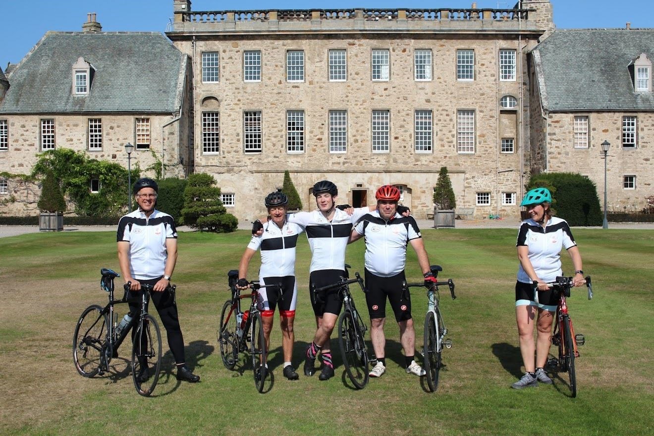L-R: Richard Devey, Head of Senior School; Tim Pyatt, director of the Kennet and Avon Canal Trust (who is raising money for Bruce’s Boats); Tim Griffin; Stuart Griffin (Tim’s Dad) and Principal Lisa Kerr. Richard and Lisa joined Tim for the last 10 miles of his trip.