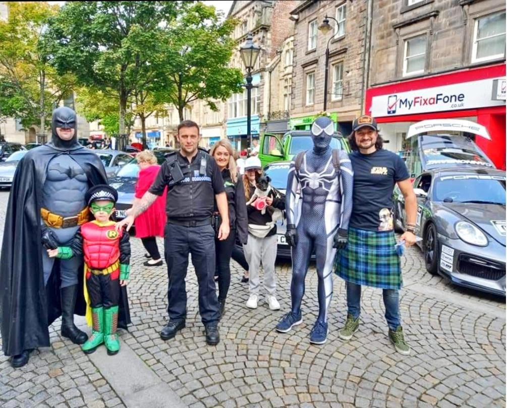 Super heroes and supercars on the Elgin Plainstones.