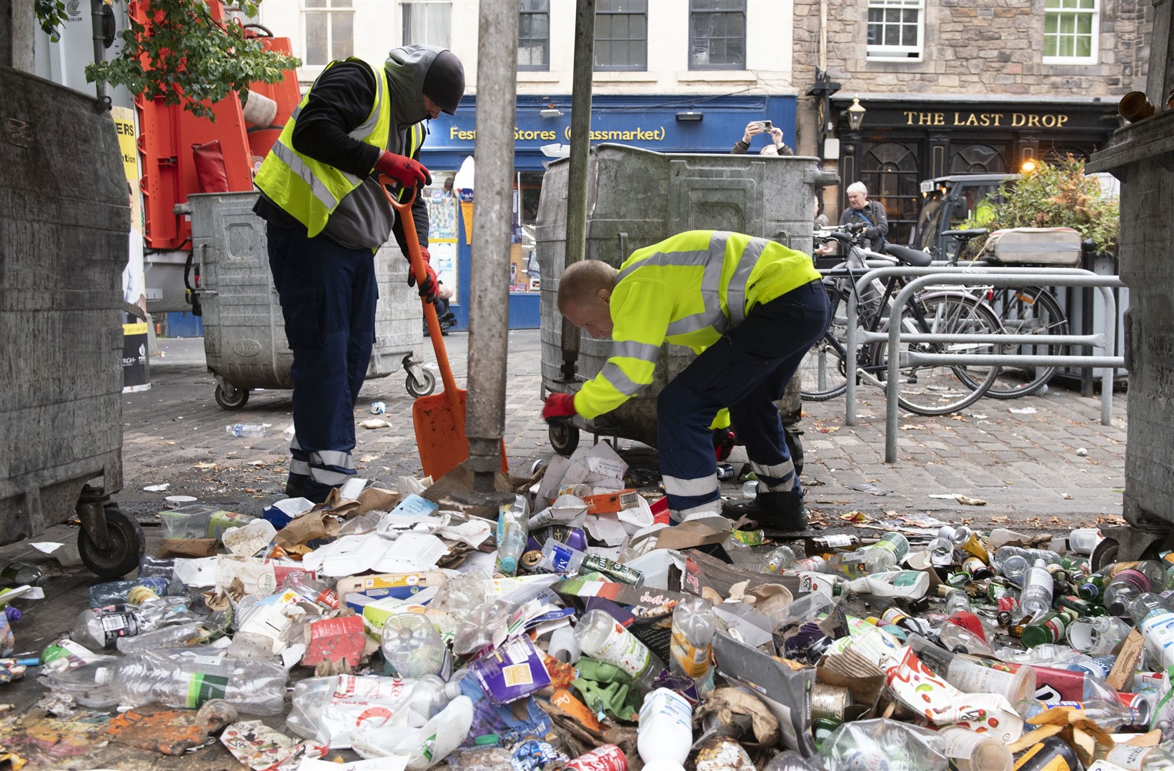 The clean up began on Tuesday (Lesley Martin/PA)