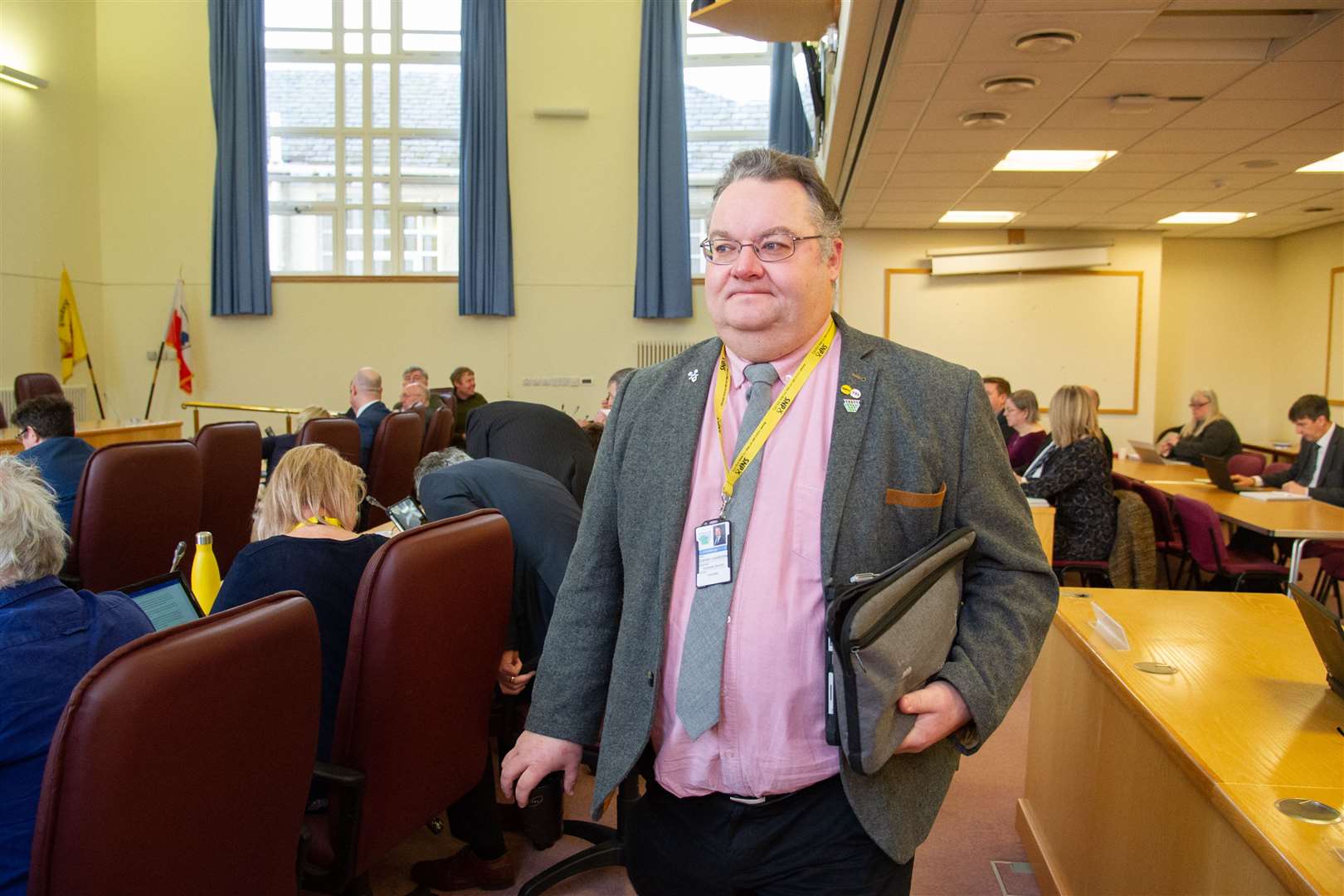 Moray Council leader Graham Leadbitter. ..The Moray Council meet to set out their 2020 budget. ..Picture: Daniel Forsyth..