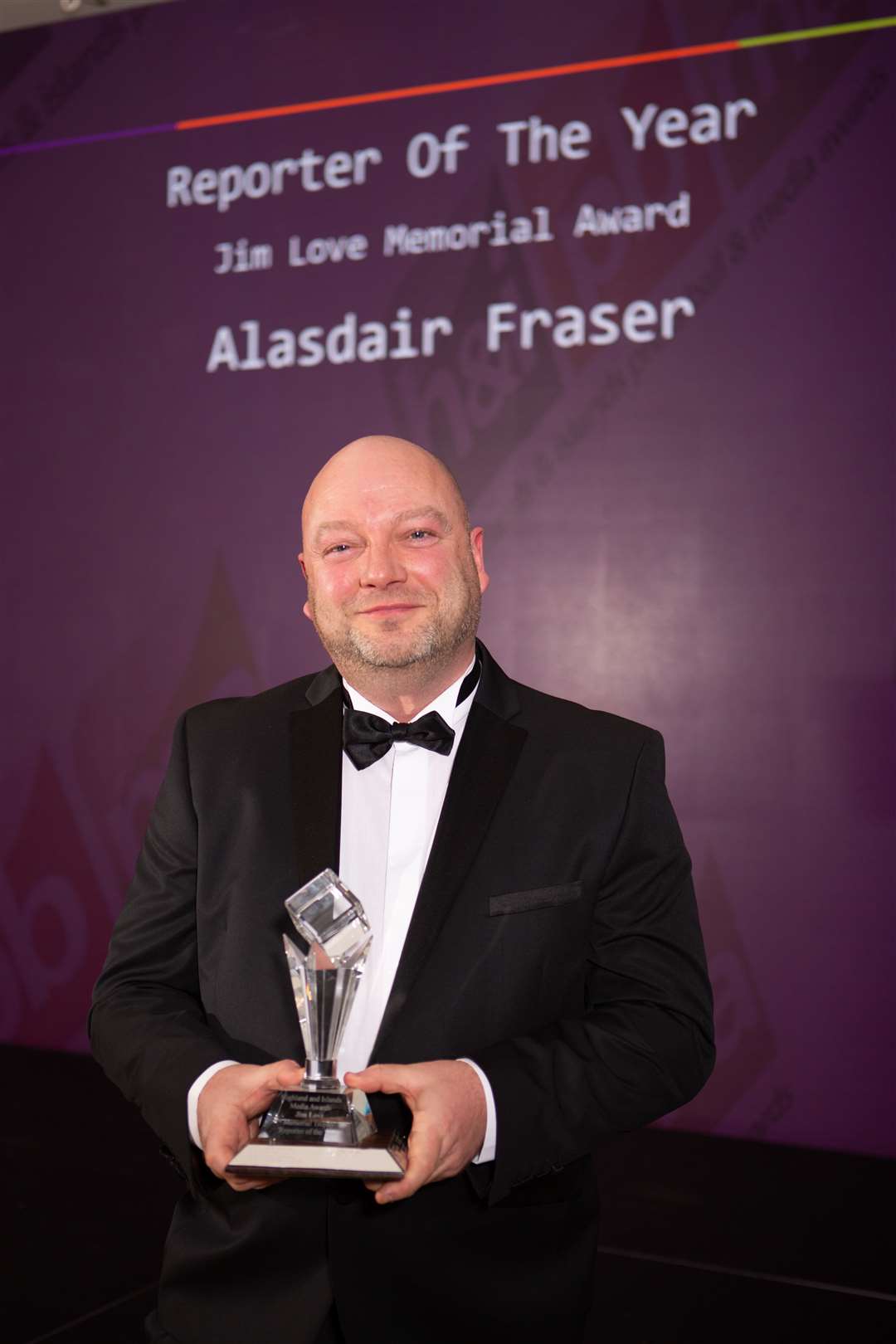 Reporter of the Year Alasdair Fraser. Picture: Alison Gilbert