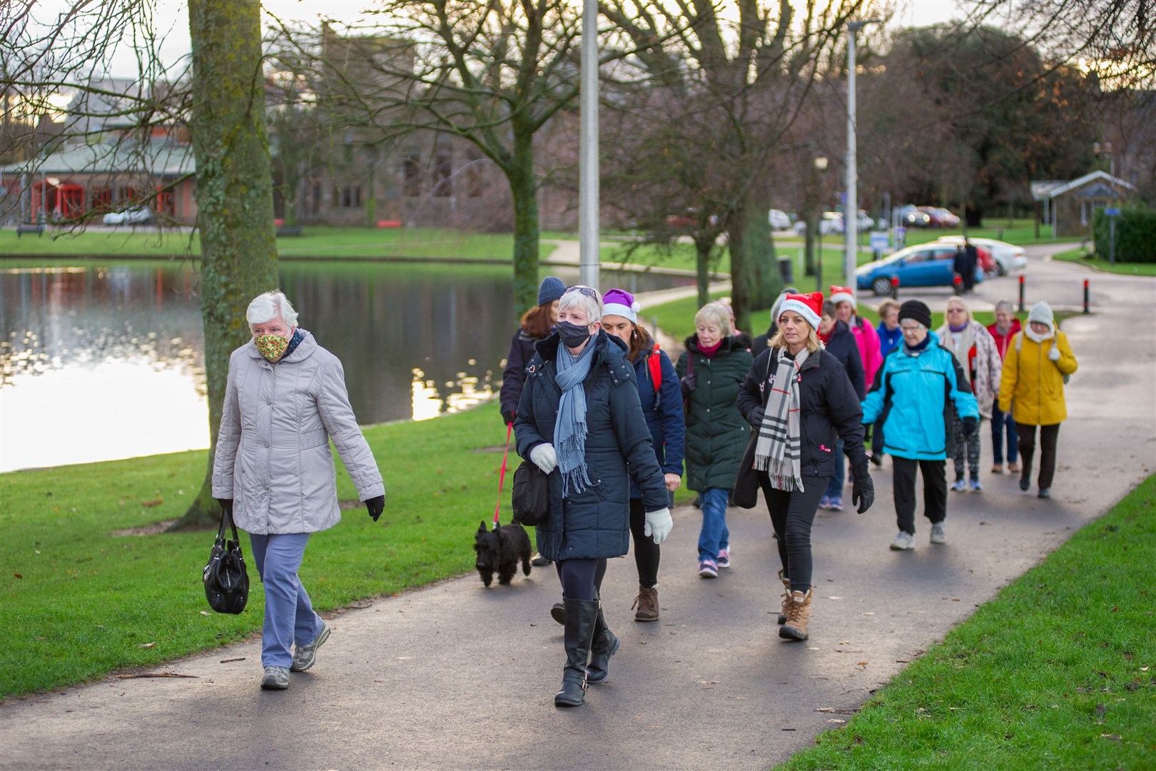 Moray BALL Group, in partnership with Moray Health Walks, hold their annual Christmas reflection walk around Cooper Park in Elgin. ..Picture: Daniel Forsyth..