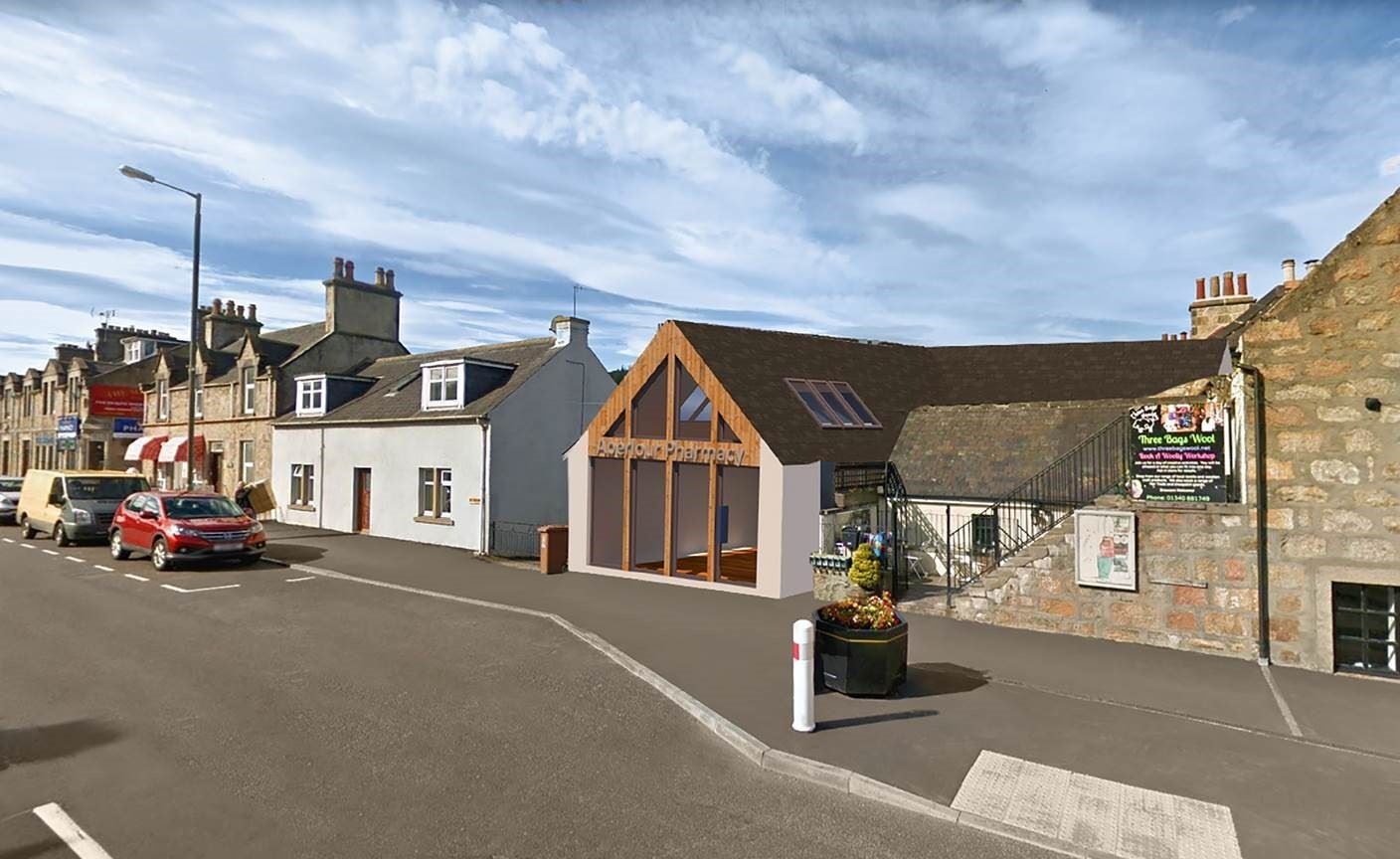 An artist's impression of the new pharmacy set for Aberlour.