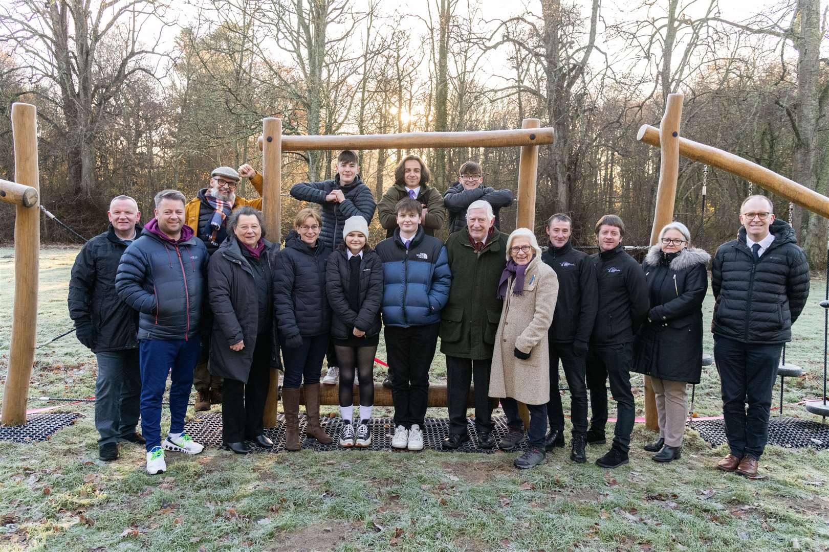 The official opening of the community outdoor gym on Sanquhar Road. Picture: Beth Taylor