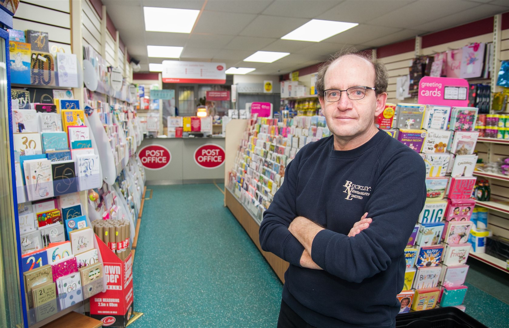 Tony Rook, owner of Buckley's Newsagents in Lossiemouth... Picture: Becky Saunderson..