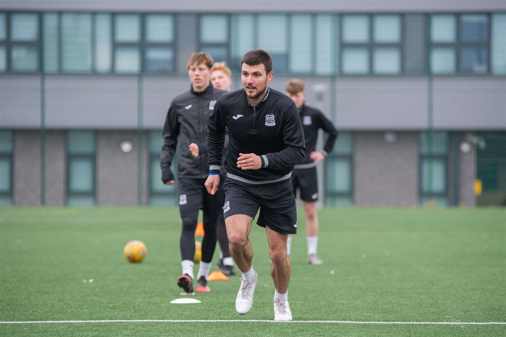 Working hard on the training ground at Elgin City. Picture: Daniel Forsyth..