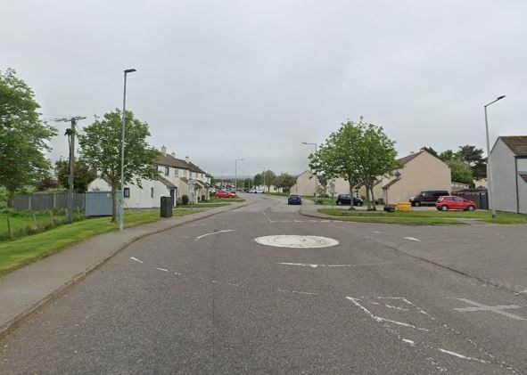 Overlooking Easter Road, Kinloss. Image courtesy of GoogleMaps.