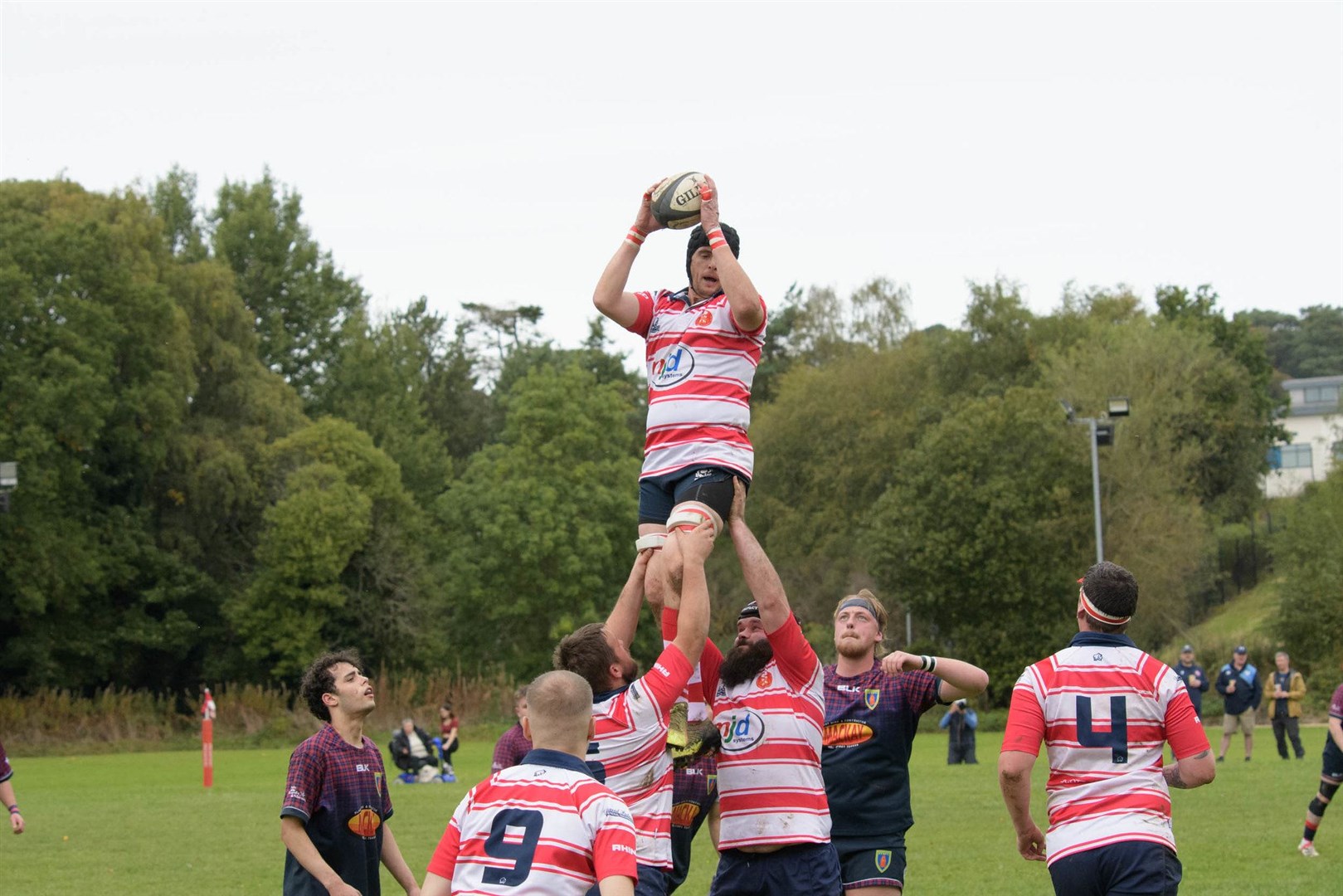 Ross Joy takes line-out ball. Picture: Colin Little