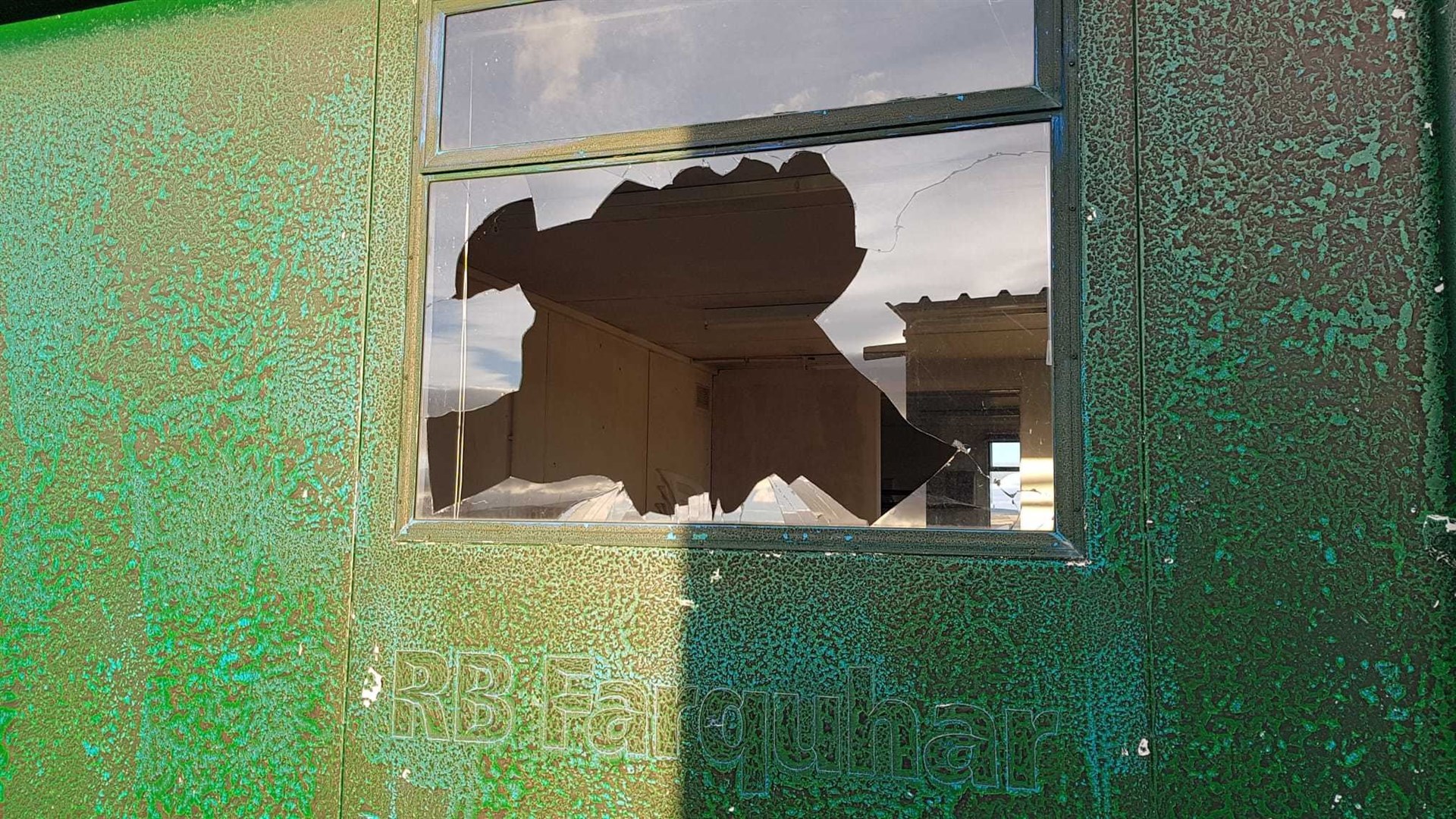 Several cabin windows were smashed during a recent vandalism attack at Keith Show Park.