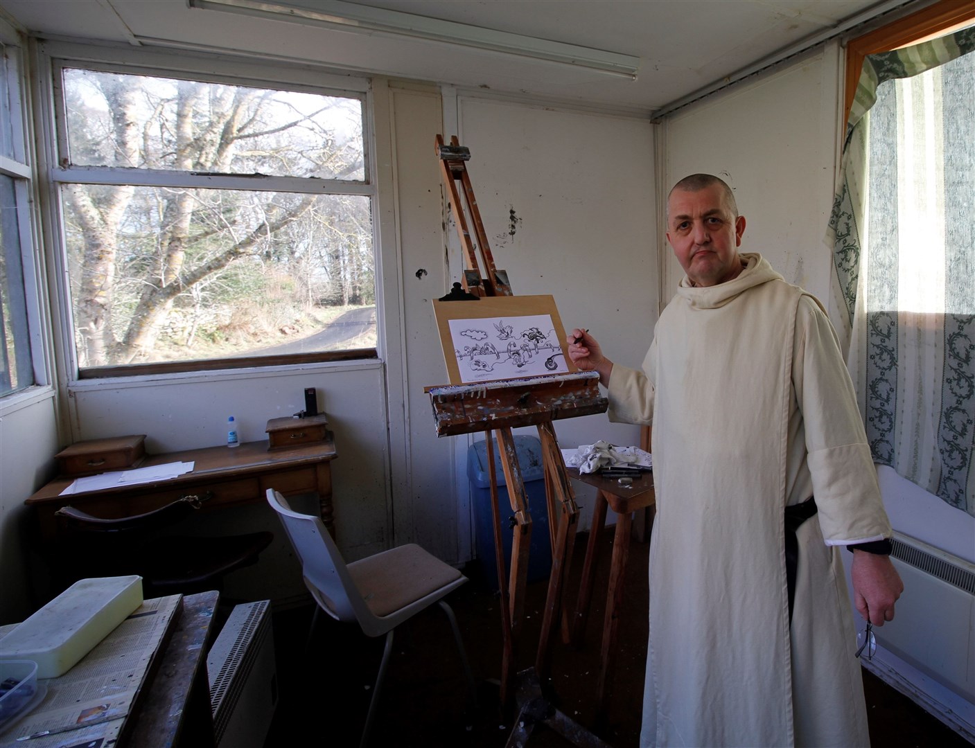 Brother Daniel Morphy will host a solo art exhibition at Pluscarden Abbey, launching next month.