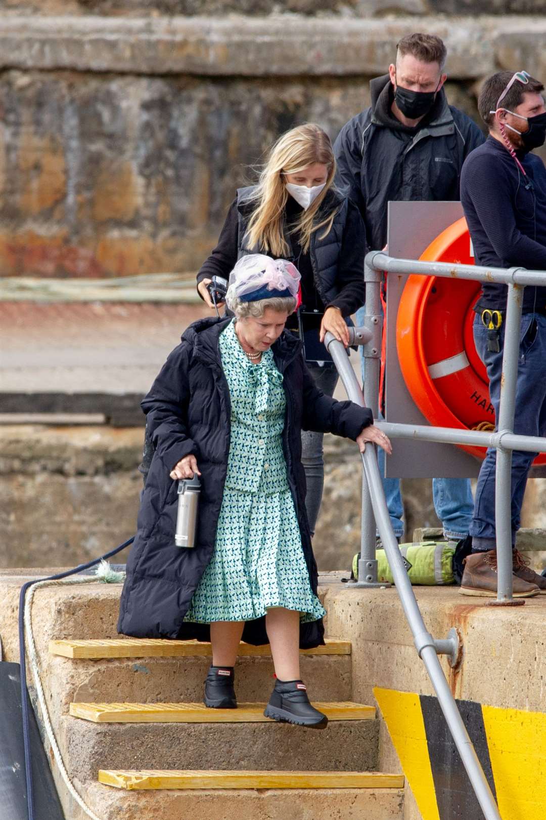 Imelda Staunton, who plays the Queen in the new series of The Crown, at Macduff Harbour. Picture: Daniel Forsyth.