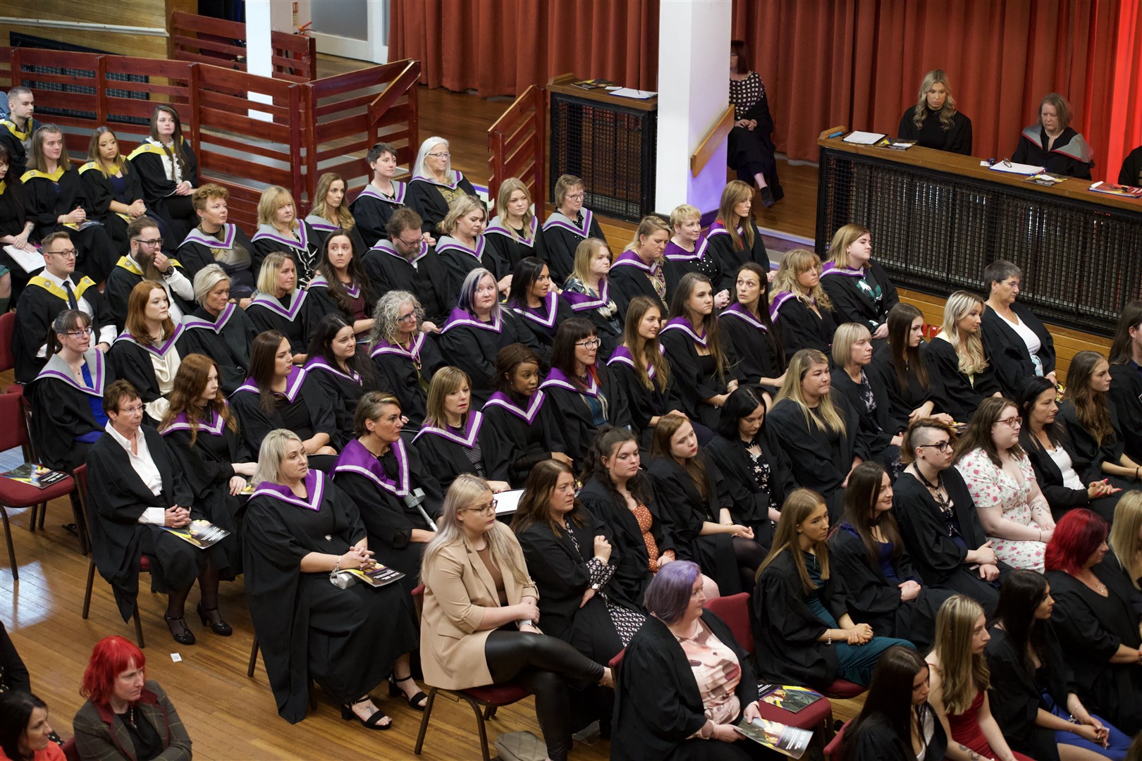 The class of UHI Moray in 2023 watch on at the graduation ceremony. Picture: Beth Taylor