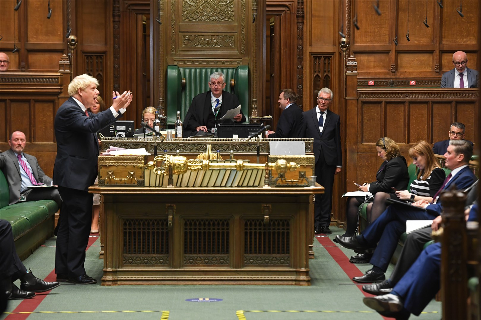 The Speaker was critical of Boris Johnson’s behaviour during Prime Minister’s Questions (UK Parliament/Jessica Taylor/PA)