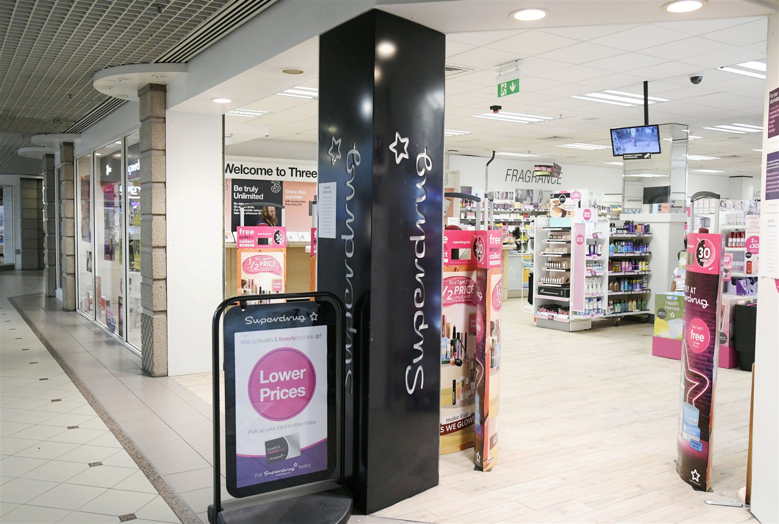 Superdrug and Three in the St Giles centre are closing. Picture: Beth Taylor