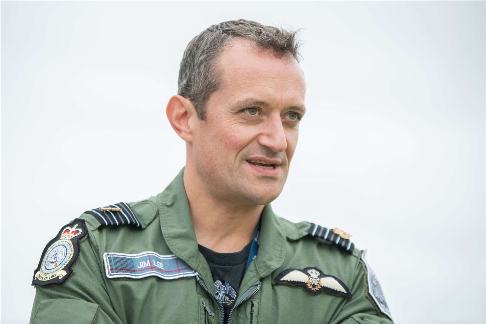 Station Commander of RAF Lossiemouth Group Captain Jim Lee...Personnel from RAF Lossiemouth have returned to Scotland after a four-month air policing deployment in Estonia...Picture: Daniel Forsyth..