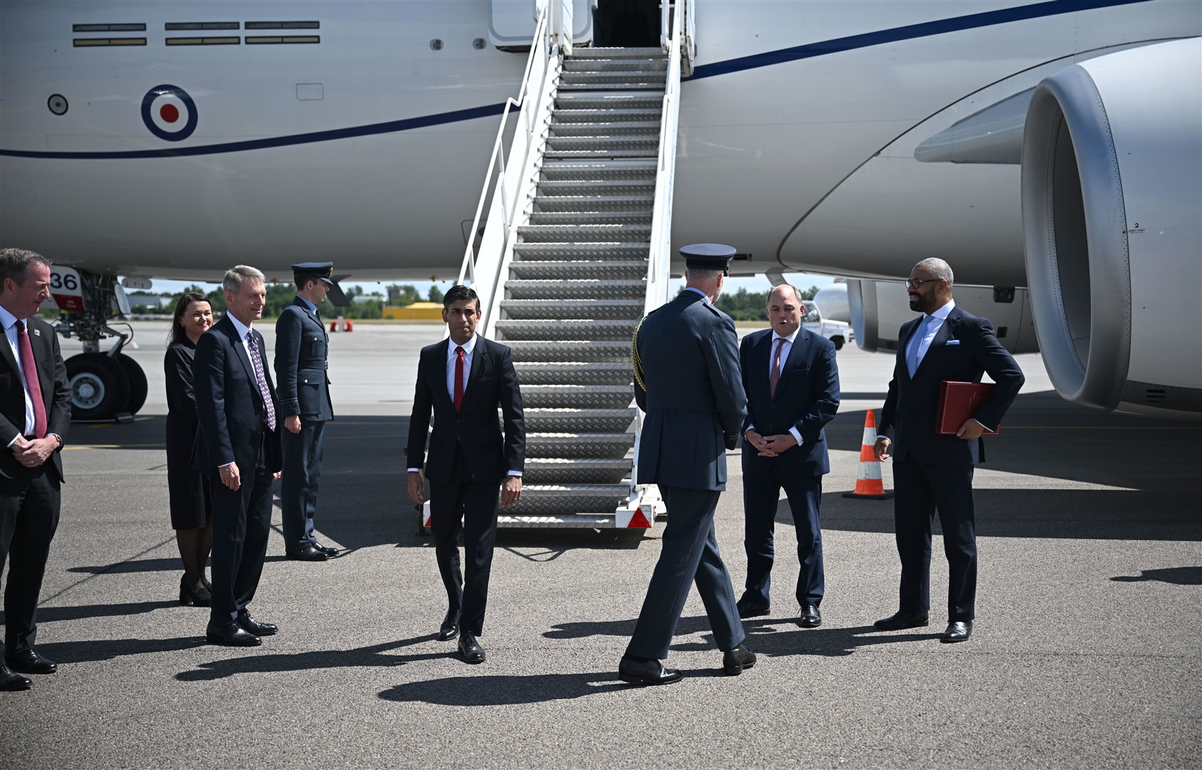 Prime Minister Rishi Sunak arrives in Vilnius for the Nato summit (Paul Ellis/PA)