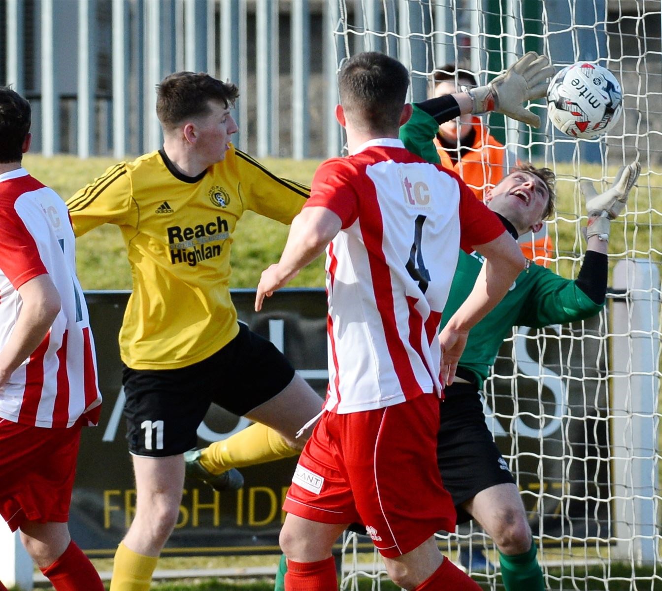 Goalkeeper Ewan Macdonald was Formartine United's hero in their cup semi win over Buckie. Picture: Gary Anthony.