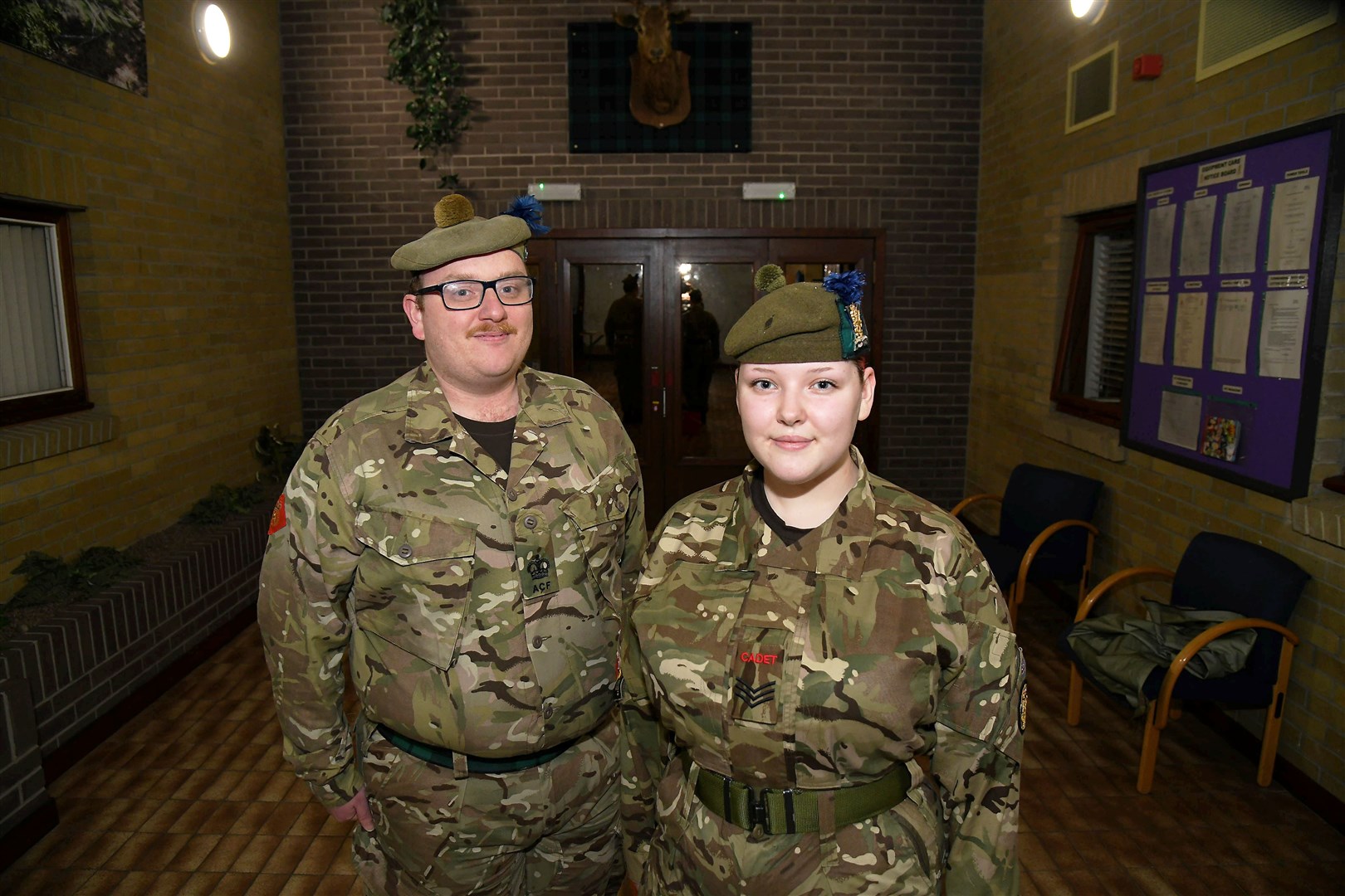 Cadet Corporal Bethany Young and Staff Sergant Instructor Graeme Wells, both have recently been promoted for their efforts in keeping the cadets engaged during lockdown...Picture: Becky Saunderson..