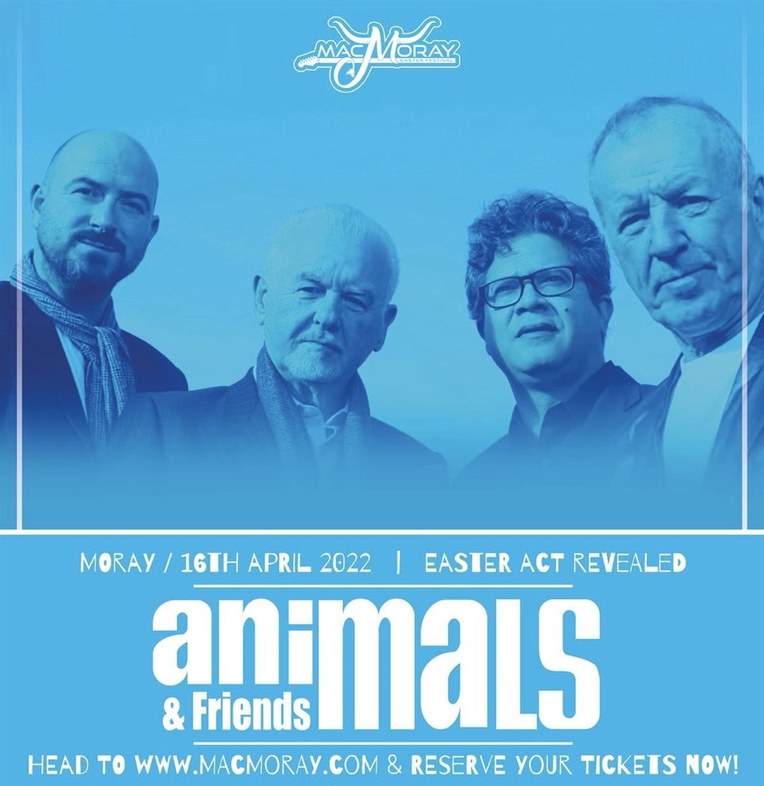 The Animals have been added to the Elgin festival's line-up.