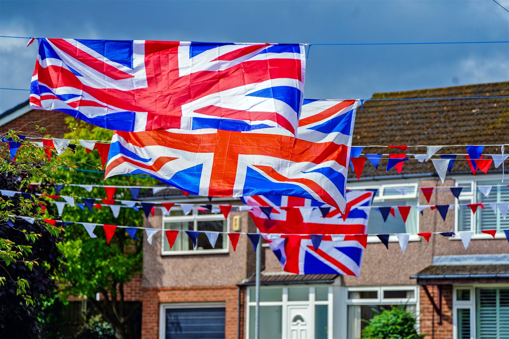 Fairlie Drive in Rainhill, Merseyside, is decorated ahead of the Platinum Jubilee celebrations (Peter Byrne/PA)