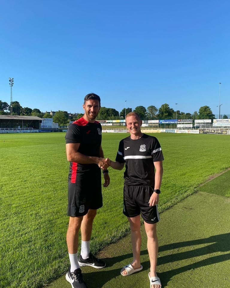 Elgin City manager Ross Draper persuaded Russell Dingwall to pen a three-year deal. Elgin City Facebook