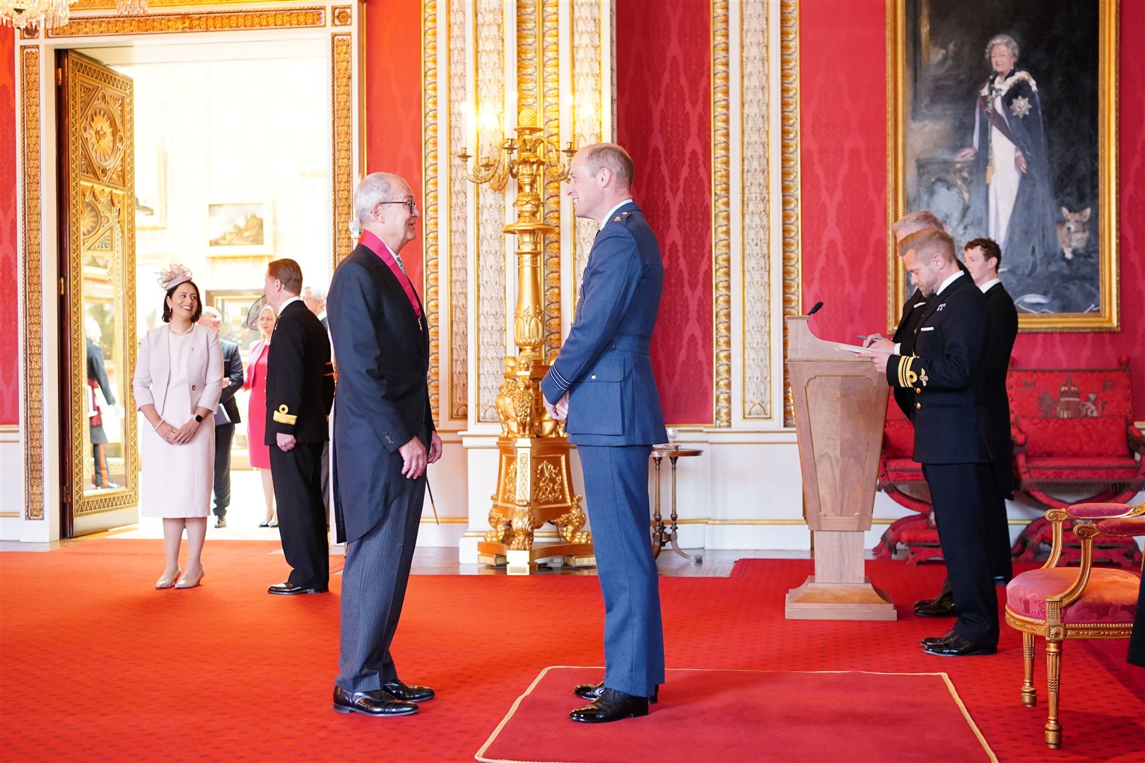 Sir Patrick Vallance is made a Knight Commander of the Order of the Bath by the Duke of Cambridge at Buckingham Palace (Dominic Lipinski/PA)