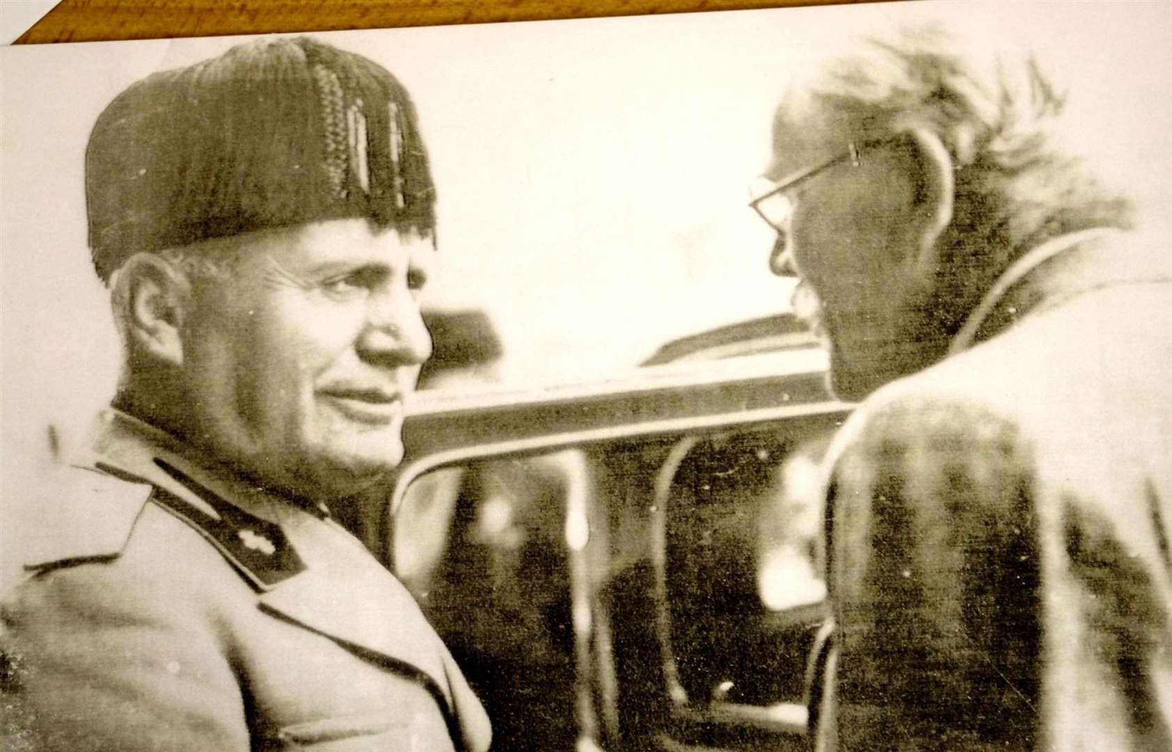 Ramsay MacDonald in talks with Benito Mussolini. Photograph: Erich Saloman.