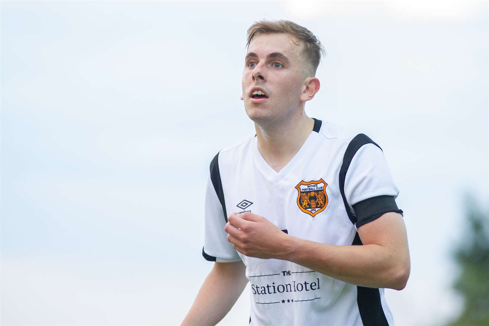 Rothes midfielder Fraser Robertson scored for the second game in a row. Picture: Daniel Forsyth..