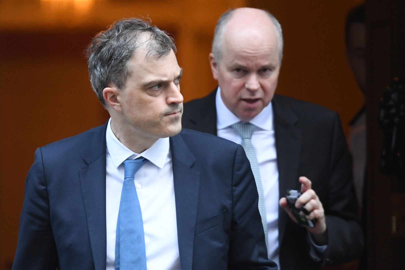 Robbie Gibb (right) with former chief whip Julian Smith (Stefan Rousseau/PA)